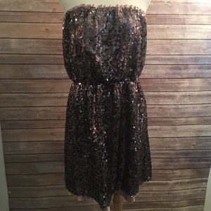 DKNY Jeans strapless sequin dress size XL